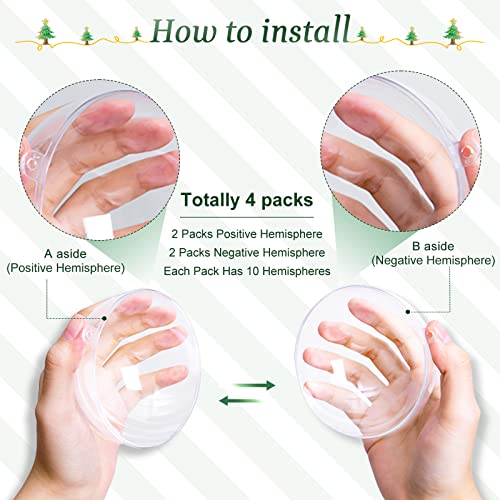 20Pcs 1.96''/50Mm Christmas Balls Clear Plastic Fillable Baubles Ball For Christmas Tree Ornaments Hanging Pendants Wedding Party Christmas Decorations Navidad, Diy Christmas Ornaments #TOP3