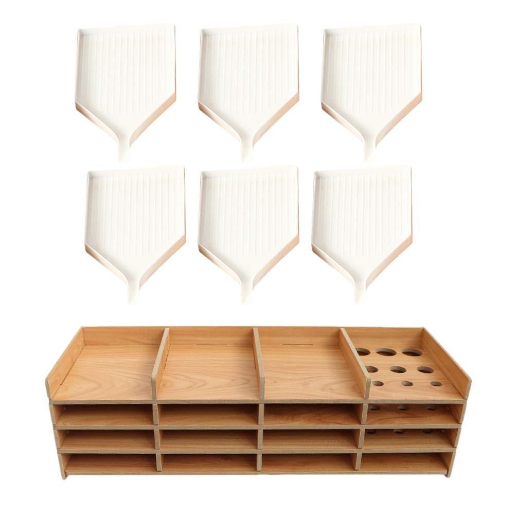 Plateau de diamant peinture en bois EXCEART avec support de rangement pour 7 pièces