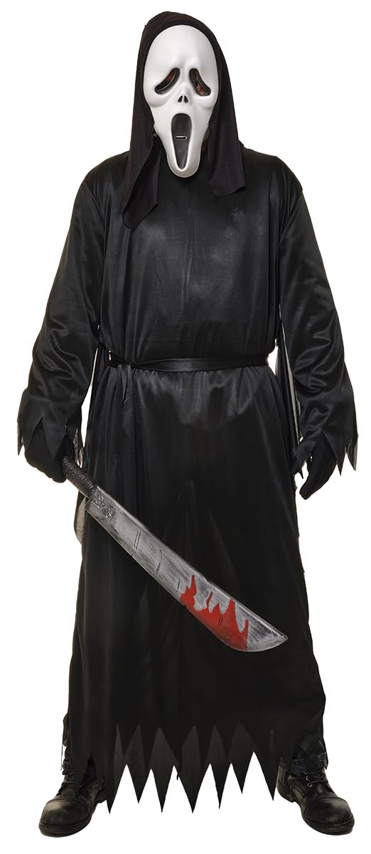 Rubie's Scary Ghost Costume for Adults, Tunic with Mask and Gloves, Official for Halloween, Carnival, Christmas, Birthdays