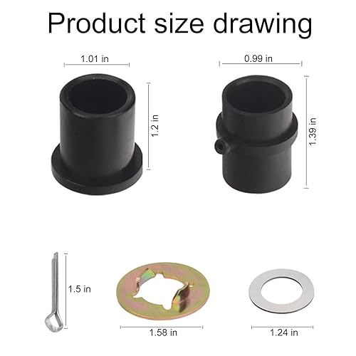 Miniatura 9 de Juego de bujes de rodamiento de rueda delantera 741-0990B 741-0516B 736-04228A 714-0162 para Cub Cadet Troy-Bilt MTD LT1042 LT1045 LT1046 LT1050