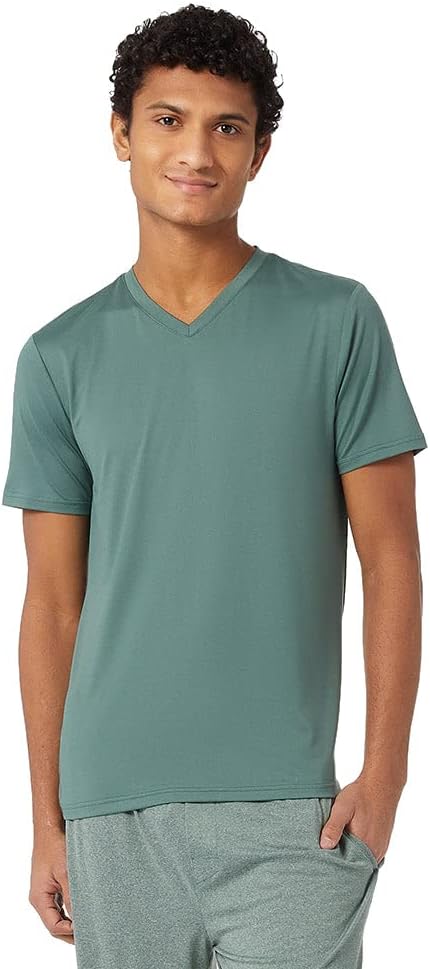 32 Degrees Men's Cool V-Neck T-Shirt, Anti-Odor, Quick Dry Active, 4-Way Stretch