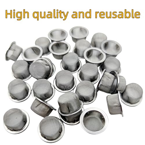 30pcs Pipe Screens 1/2 Inch Premium 304 Stainless Steel, 0.5" Pipe Screen Filters with Metal Storage Box… - Image 4