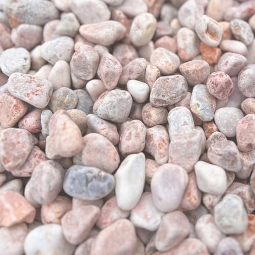 砂利 ピンク タンブル 玉砂利 玉石 敷く 敷き 庭 石 丸石 ガーデニング 化粧石 大理石 約15-25mm 20kg