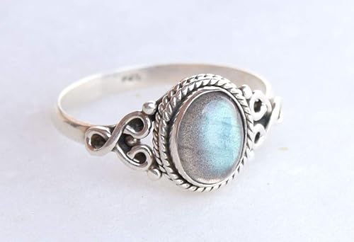 Miniatura 2 de Labradorite Stone Ring 925 Sterling Silver Statement Ring For Women Handmade Rings Gemstone Christmas Promise Ring Size US 7 Gift For Her