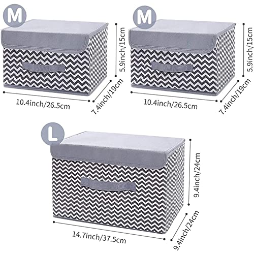 Image of Niwlix Foldable Storage Box Organiser With Lid, Closet Clothes organizer For Wardrobe Organizer For Storage Clothes, Toys, Books