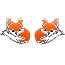 Axolotl/Fox/Panda/Unicorn/Horse/Dog Earrings 925 Sterling Silver Hypoallergenic Animal Stud Earrings Jewelry Gifts for Women Daughter