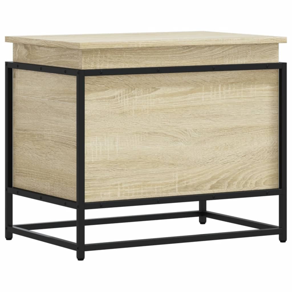 Vidaxl Sonoma Oak Storage Box With Lid, Storage Chest For Hallway Living Room, Blanket Box For Clothes, Toy Box, Trunk, Modern Style, Engineered Wood
