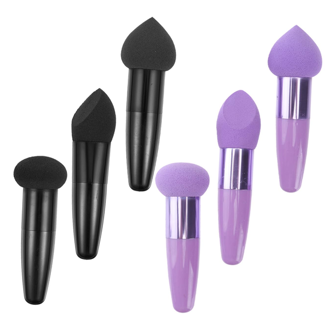 6 Stück Teiliges Make up Schwamm Makeup Pen für Damen Tragbare Beauty Vielseitig Einsetzbar für Trockene und Nasse Kosmetik Weiche Schwämme für Präzises Auftragen und
