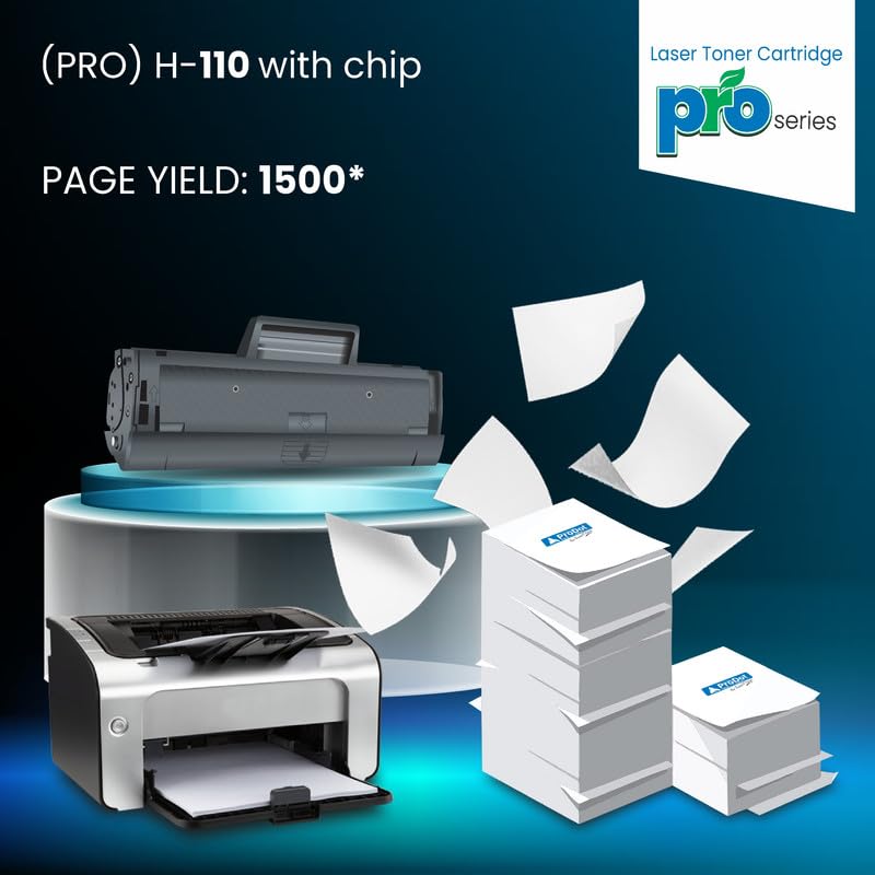 Image of ProDot 110A Toner Cartridge & Toner Powder Replaces HP W1112A (110A) Compatible with HP Laserjet 103 /108 /MFP 136 /MFP 138 I 1500 Page Yield I 1 Yr Warranty (1 Set)