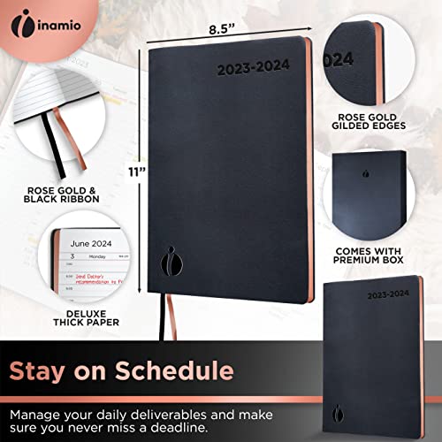 Academic Planner 2023-2024 - Rose Gold Edition, Weekly Planner And Monthly Planner – Hourly Appointment Book – Softcover Calendar, Simple Design For Productivity, June 2023 - July 2024 – 8.5 X 11 #TOP3