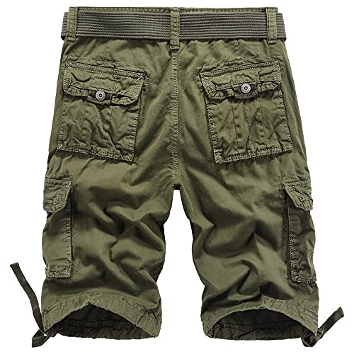 KENID Shorts cargo masculino leve com vários bolsos de algodão casual ao ar livre ajuste solto trein