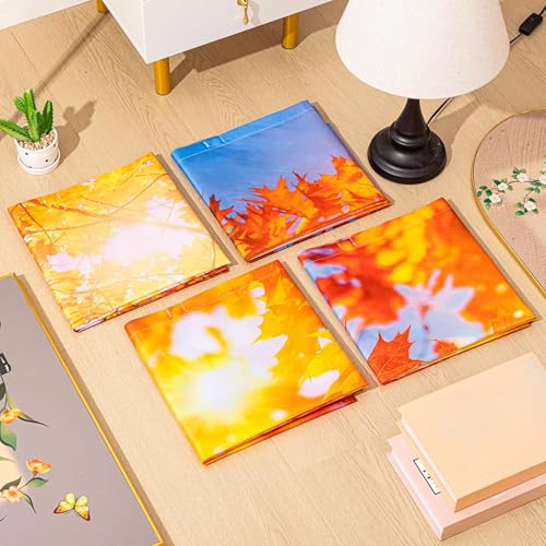 Image of ROCEEI Pack of 4 Fluorescent Light Covers for Ceiling Lights, 4 x 2 Ft, Magnetic Light Covers for Classroom Office Home School Ceiling Decor(Maple Leaf)