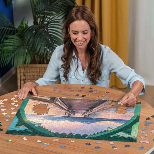 Rompecabezas Ravensburger Puente Peatonal en el Lago de Annecy 1000 piezas para adultos miniatura 4