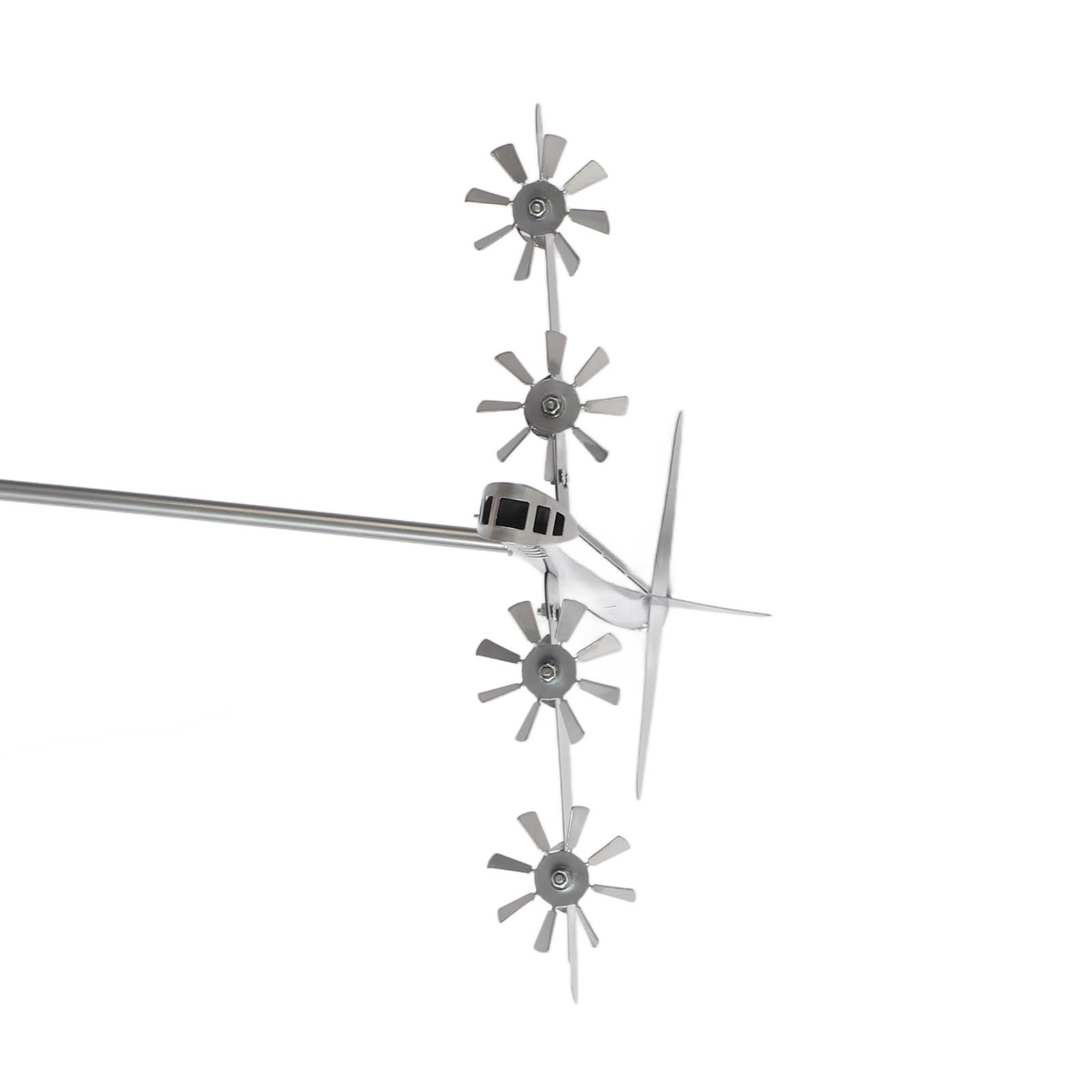 Metall-Flugzeug-Windmühle, Hof-Spinner, Flugzeug-Wind, Edelstahl-Skulptur, Garten, Einfache Montage, Dekoration