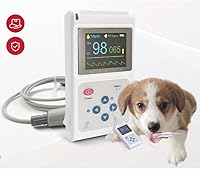 Vista 3 de CONTEC CMS60D-Vet Oxímetro de pulso de mano para mascotas, sonda de lengua de saturación de oxígeno para perros/gatos/veterinarios con software