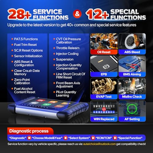 Autel Scanner MaxiCOM MK808BT PRO: 2026 Upgrade of MK808S MX808S MK808Z Bidirectional Diagnostic Tool, 2.0 BT Ver. of MK900 MX900 MK900BT, 3000+ Active Test, 28+ Service, OE All System, FCA, 11 OS - Image 6
