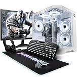 Vibox Gaming PC Bundle • AMD Ryzen 3 3200G Quad-Core • Integrated Radeon Vega 8 • 16GB RAM • 500GB SSD • Windows 11 • 22" Monitor • WiFi • White