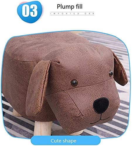 Zodensot Cute Animal Footstools, Footrest Ottoman With Soft Padded Cushion And Non-Slip Feet, Kids & Adult Pouffe Footstool For Bedroom, Living Room Or Entryway,Gift For Kids (White Elephant) #TOP3