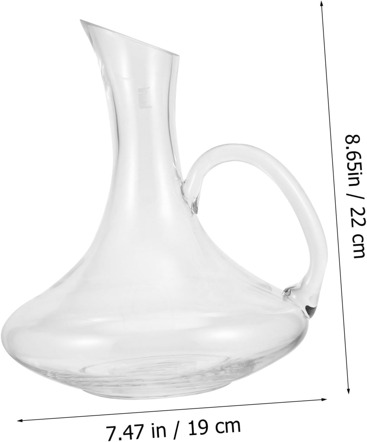Kichvoe Practical Glass Wine Decanter with Handle Crack Resistant Household Wine Dispenser for Restaurants Bars Home Use Transparent Elegant Design Enhances Drinking Experience