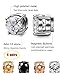 LOYALLOOK 4 Pairs Unisex Round CZ Inlaid Magnetic Earrings Non-Piercing Clip On Stud Earrings 4 Mixed Colors 8MM Round