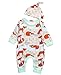 Newborn Baby Boy Girl Romper Infant Fox Jumpsuit Long Sleeves Outfits Clothes (90(6-12M), Floral)