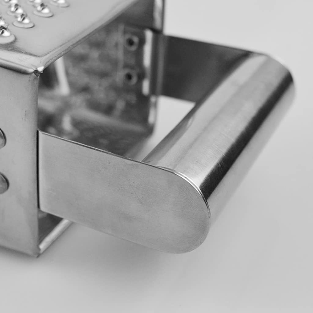 Przybory kuchenne Targarka serowa Czterostronna wielofunkcyjna graterowa narzędzia do gotowania Grater Prosta obsługa Ręczna Tarka Profesjonalny (Color : Silver)