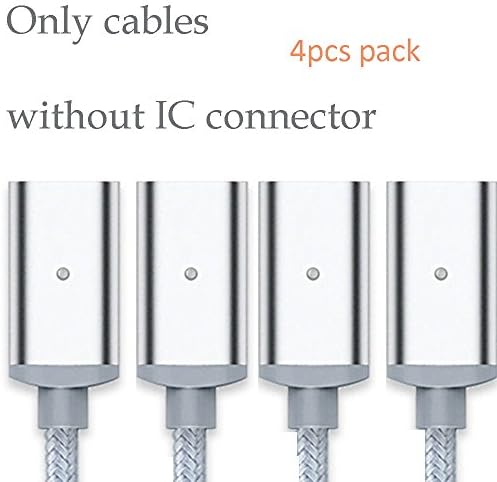 Only 4 pcs Magnetic charging cable without IC tip Braided USB Cable Charge USB Cable Line with magnetic cable (Only Magnetic cable 4pcs)