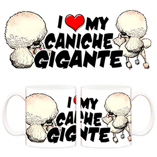 Diver Tazas Taza I Love my Caniche Gigante Perro - Cerámica