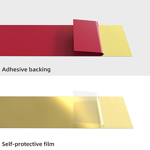 Miniatura 5 de Jaspond Moldura de pared metalizada negra de acero inoxidable 201, autoadhesivo, 16.4 pies, acabado metalizado similar a un espejo para marco de