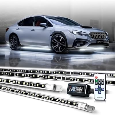 OPT7 Aura Aluminum White Underglow Lights for Car with Remote Control