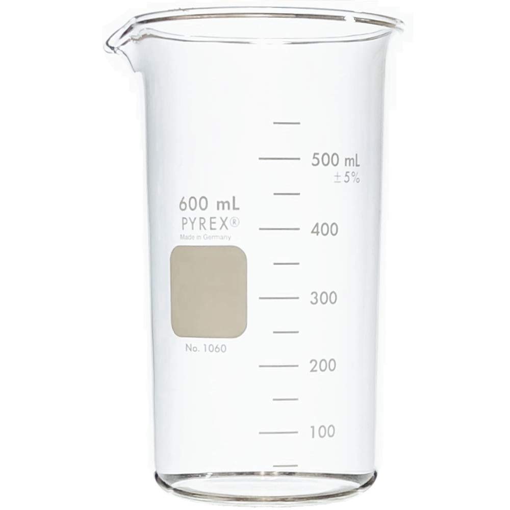 Pyrex 1060-600CNEa Berzelius Tall Form 600 mL Beaker Graduated Ea.