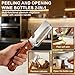 Multi-Functional Vegetable Peeler for Kitchen,Stainless Steel Sharp Blade Peeler with Wooden Handle,Bottle Opener Kitchen Tool for Fruit Veggie Carrot Potato Pumpkin Papaya Zucchini