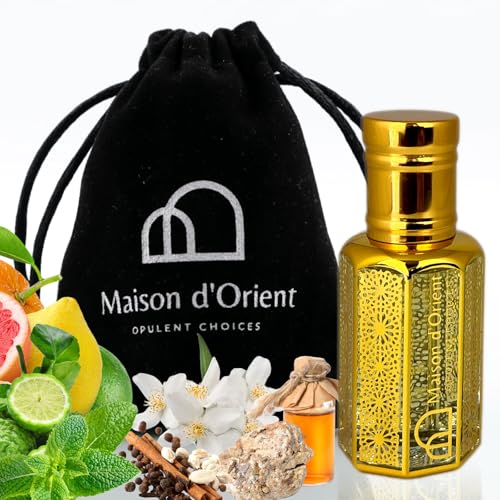 White Musk for Men Perfume Oil 12 mL – Clean Musk Lavender and Sandalwood. Concentrated Attar in Arabian Tola Bottle, Alcohol Free, Long Lasting Oil, Compliment Magnet