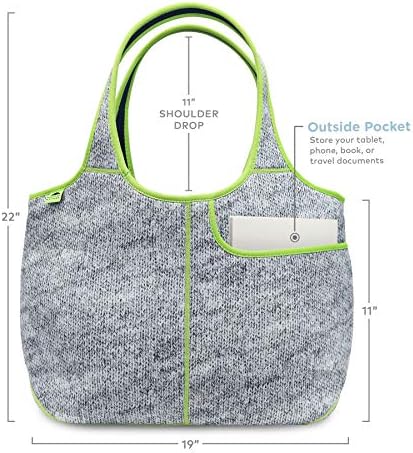 Women's Soft Tote Shoulder Bag Neoprene Handbag Laptop Computer Travel Bag Purse 3 Women's Soft Tote Shoulder Bag Neoprene Handbag Laptop Computer Travel Bag Purse