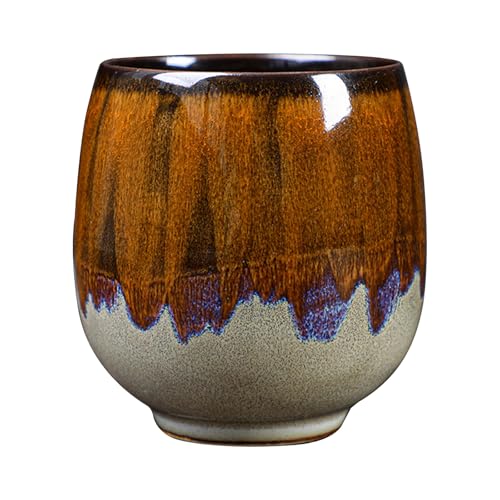 Tazas de Café Espresso, 170 ml Tazas de Café de Cerámica, Tazas de Capuchino, Tazas de Café Expreso de Cerámica, Tazas de Café de Gres Taza de Té, para café expreso, moca, té, Macchiato (Amarillo)