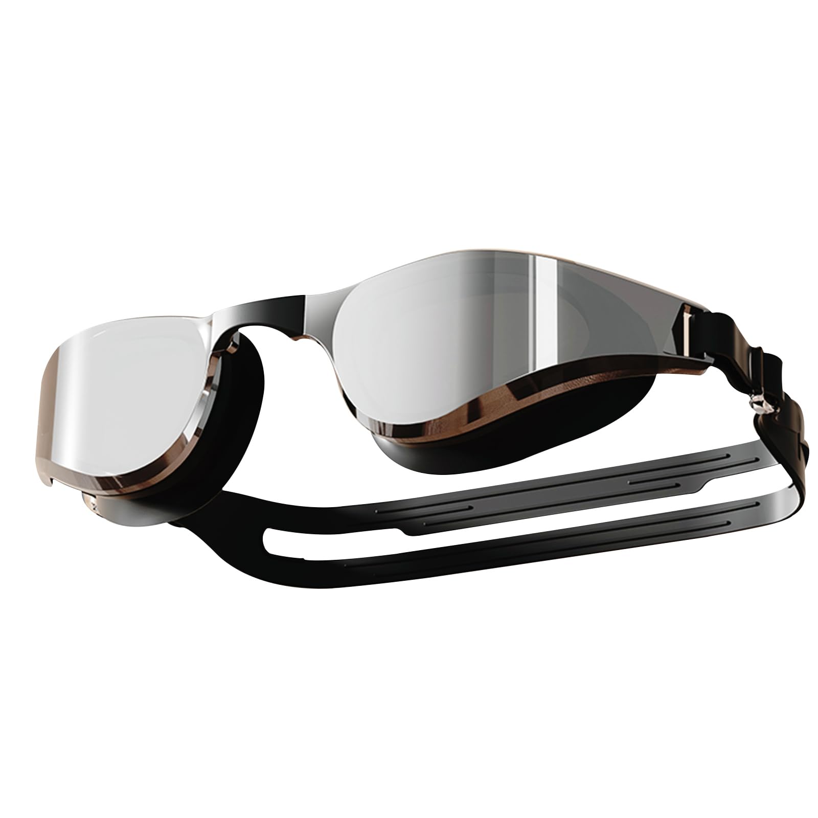 ACGXIXT Anti Fog Swim Goggles UV Protection, Unisex Adjustable Silicone Strap 3D Seal, Leakproof for Pool Snorkeling (Mirror)