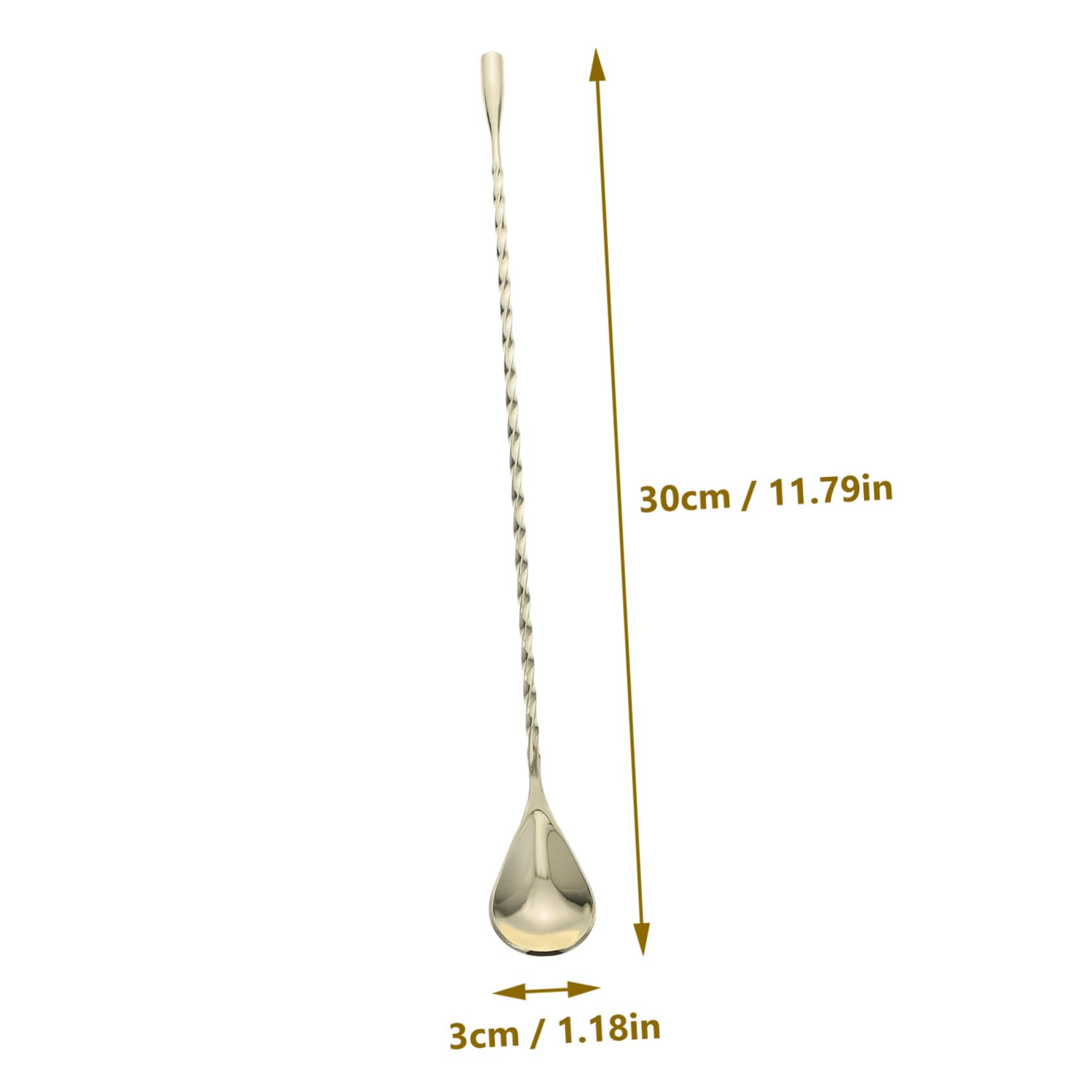 Unomor Bartending Spoon Coffee Stirrers Mini Straws Drink Mixing Spoon Bartender Mixing Spoon Cocktail Bartender Stirrer Mini Spoons Drink Spoon Espresso Spoon Stainless Steel Golden