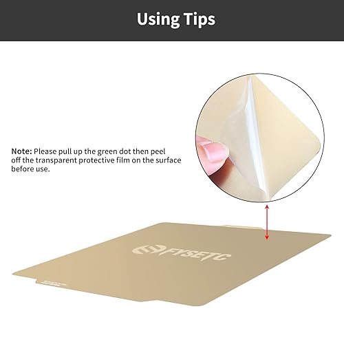 Miniatura 7 de FYSETC Ender 2 Pro - Juego de sábanas PEI de doble tamaño 6.496 x 6.496 in6.5 x 6.5 pulgadas texturizada, superficie PEI lisa+parte inferior