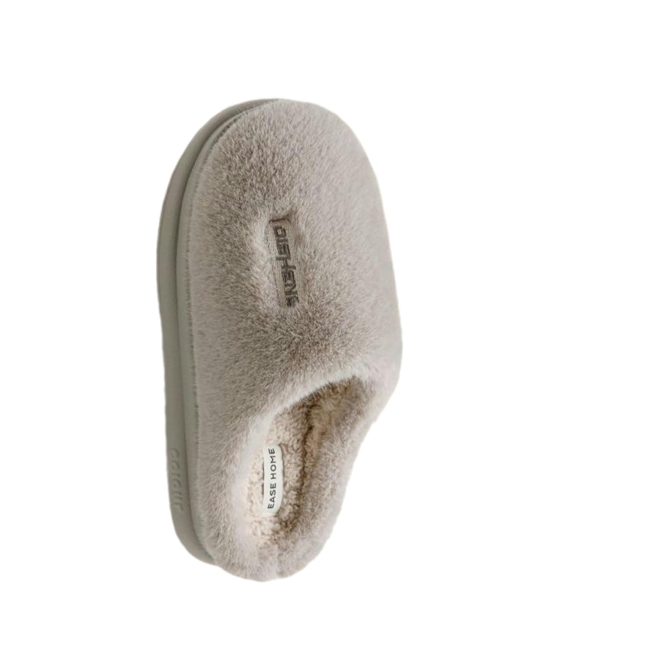 Pantoufles en coton homme d'hiver à semelle épaisse et fourrure chaude