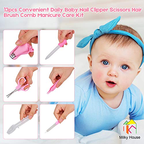 Baby Healthcare And Grooming Kits, Baby Care Products Set, Baby Stuff Shower Gift Newborn Essentials, Comb Brush Dispenser Nursery, Baby Care Kit For Boy Girl Infant Pink #TOP2