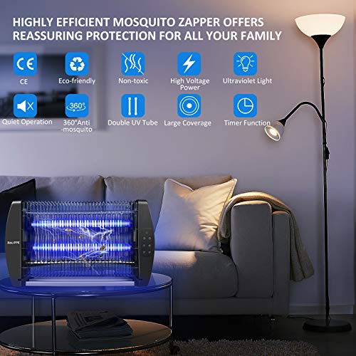 Balippe Lampe Anti-Moustique, 20W 100㎡ Piège à Insectes Volants avec Télecommand et Minuterie, Anti Moustique Non-Toxique, LED UV Destructeur d' Insectes Électrique pr Chambre Maison Jardin Bureau Balippe Lampe Anti-Moustique, 20W 100㎡ Piège à Insectes Volants avec Télecommand et Minuterie, Anti Moustique Non-Toxique, LED UV Destructeur d' Insectes Électrique pr Chambre Maison Jardin Bureau