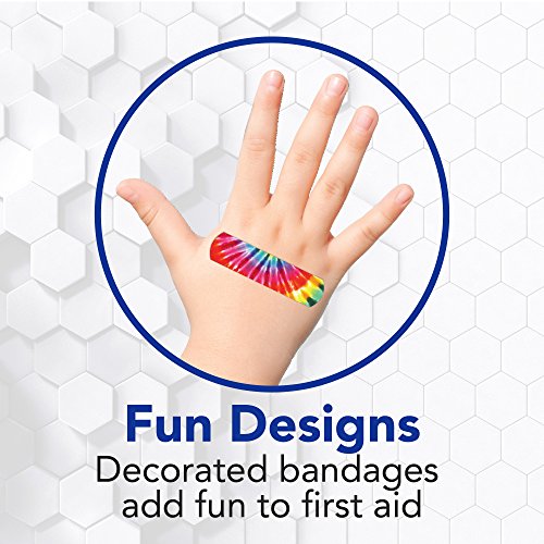 All Health Tie Dye Adhesive Bandages.75 In X 3 In, 350 Ct | Fun Colorful Designs For Minor Cuts & Scrapes, First Aid, And Wound Care #TOP2