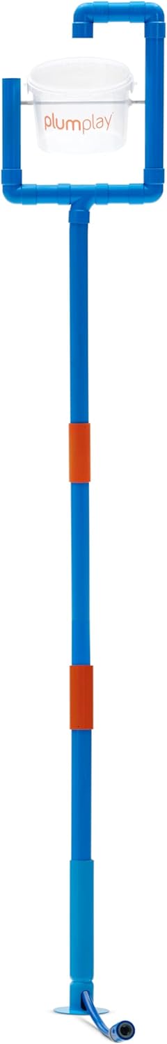 Plum Dump Bucket Sprinkler Play, Outdoor Water Play - Toddler Outdoor Toys, Durable Backyard Waterpark with Splash, Summer Toys for Kids, Fun Games for Family, 3 Years and Up (Tidal Tipper)