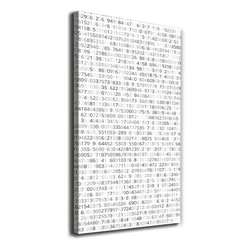 Tableau sur toile 60x120 cm Tulup gris au motif de code binaire pour mur