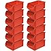 Produktbild 12x Sichtlagerbox"CLASSIC FB 2T mit Tragstab, LxBxH 510/450 x 300 x 200 mm, Inhalt 27 Liter, rot
