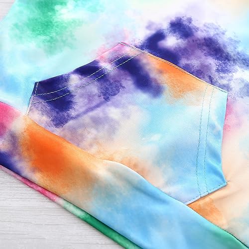 Toddler Boys Girls Autumn Winter Sports Long Sleeve Round Neck Tie Dye Printed Sweatshirt Suit Designer Kids3