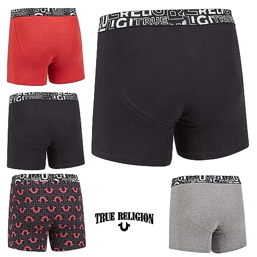 True Religion Cotton Stretch Mens Boxer Briefs, Mens Underwear Pack of 52