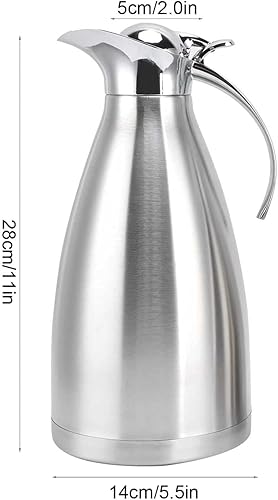 Miniatura 3 de Jarra térmica de café térmica, olla térmica aislada de acero inoxidable, frasco al vacío de doble pared, termo de café para café, agua caliente, té,