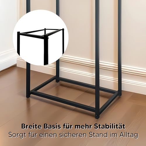 AJIEQAQ Handtuchhalter Freistehend Schwarz - Handtuchständer ohne Bohren mit 3 Stangen, Verstärkte Konstruktion, Rostfreier Badetuchhalter Platzsparend für Badezimmer & Gäste-WC