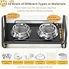 Elevated Dog Bowl Stand with 2 Feeding Stations, Adjustable Raised Feeding Station Cabinet with Toy Bin Basket, Lifted Food and Water Bowl Holder, Pet Storage Organizer for Large Medium Small Dogs